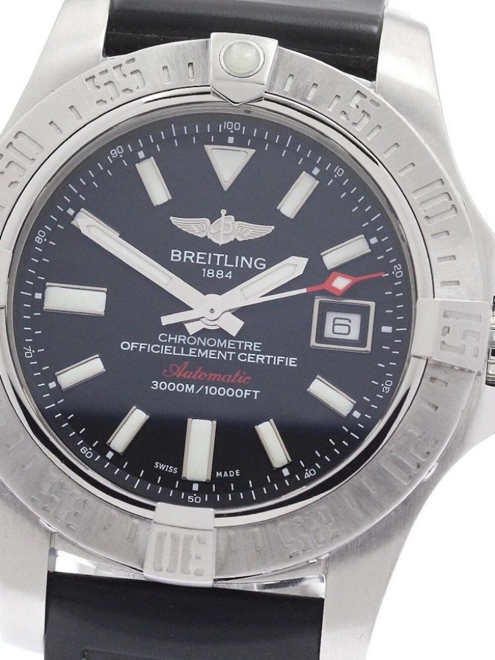 BREITLING Avenger II Seawolf A17331 Date Black Dial Automatic Men's Watch_952757